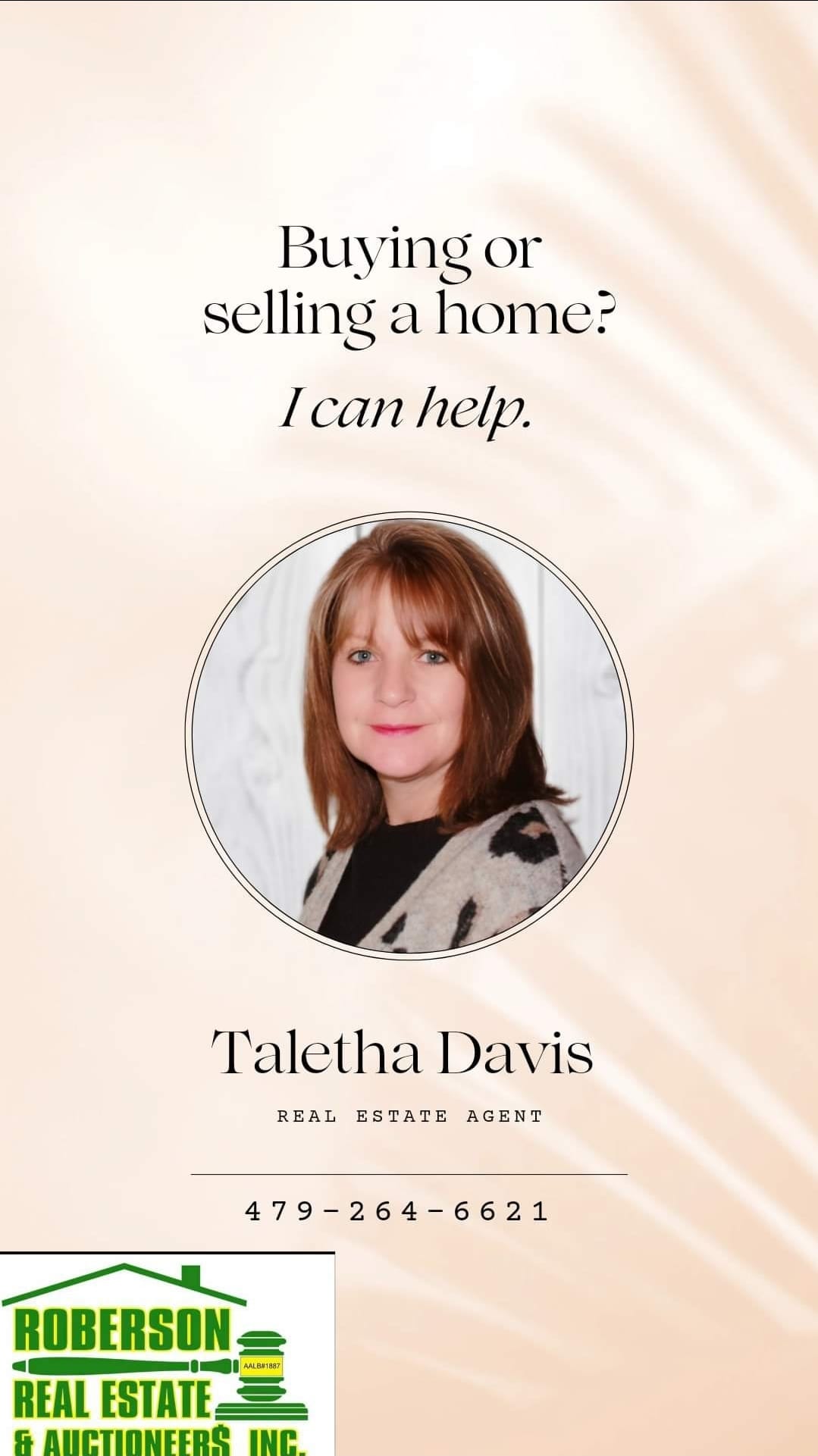 Taletha Davis of Roberson Real Estate and Auctioneers Inc.